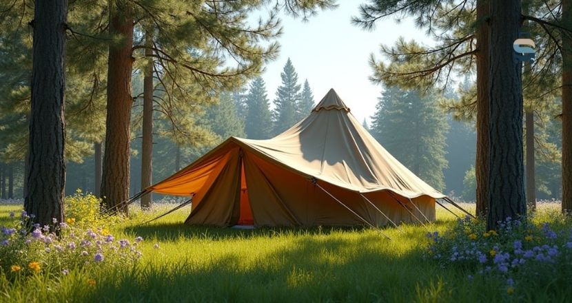 how to drape a tent