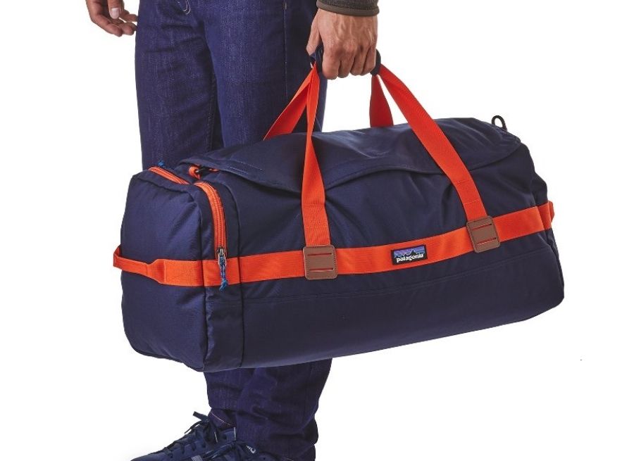 is patagonia 60l duffel carry on Black Hole - Hex Grey but with a huge step toward environmental impact reduction with 100% recycled body fabric Patagonia Black Hole Duffel 60L
