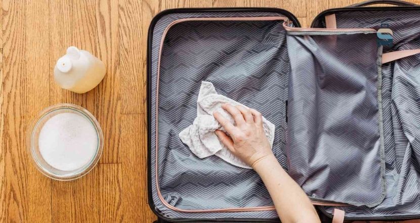 how to clean a cloth suitcase