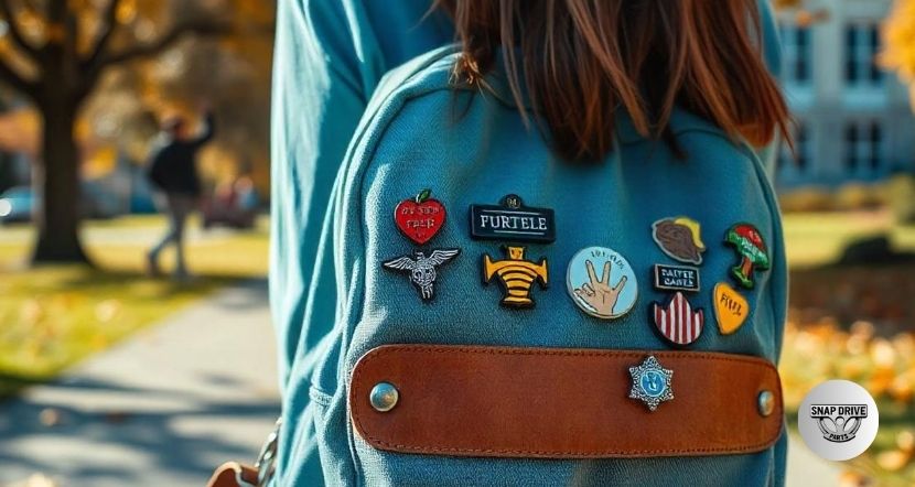 how to keep pins on backpack