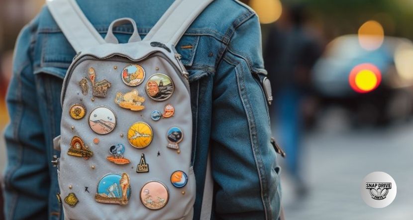 how to put a pin on a backpack